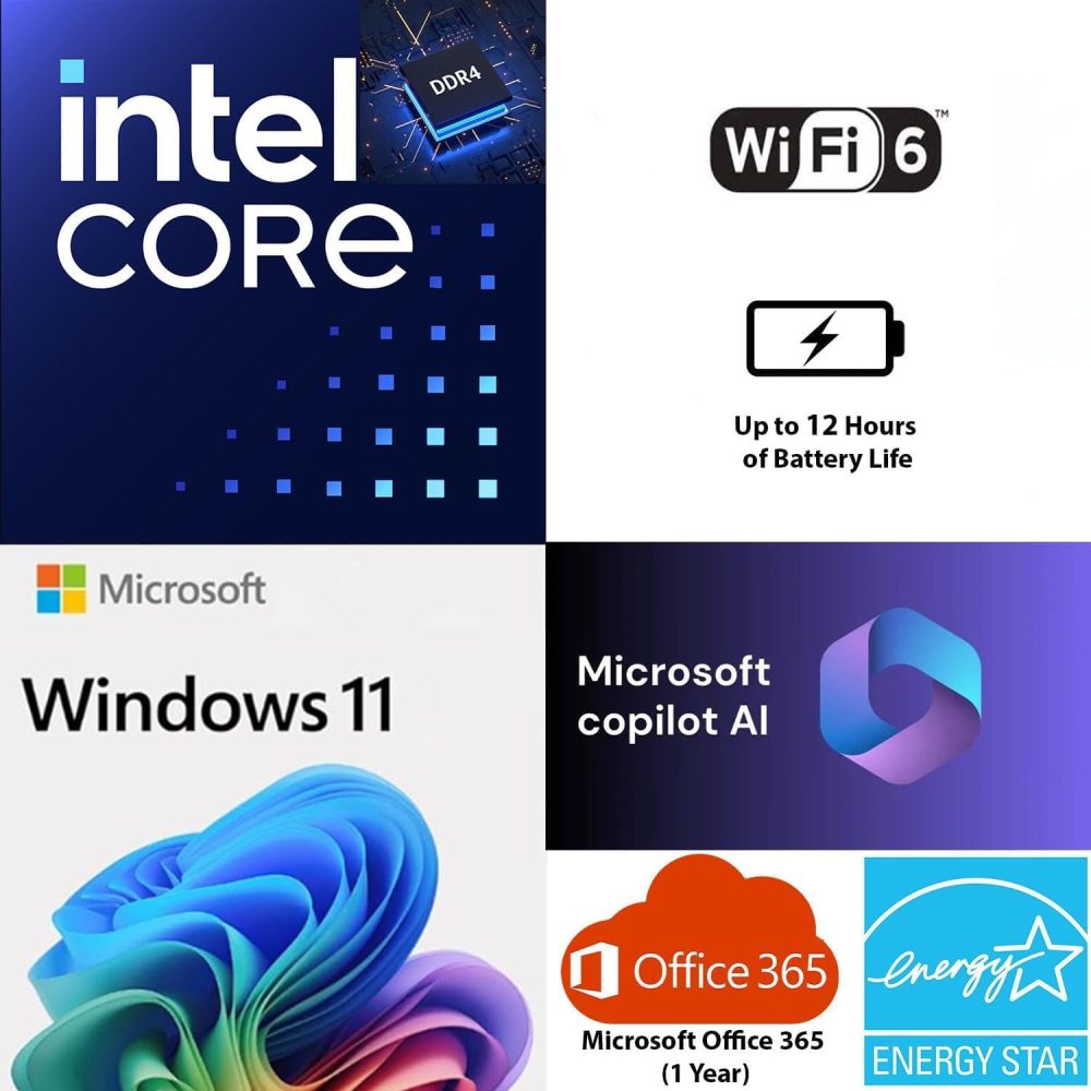 HP Ultrabook 15.6" Business Laptop Computer with Microsoft 365 • 2025/2026 Edition • Copilot AI • Intel 4-Core N200 CPU • 1.1TB Storage (1TB OneDrive + 128GB UFS) • 8GB RAM • Win 11 • w/o Mouse - Image 2