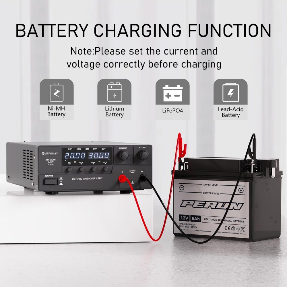 0-30V 0-20A 600W Switching DC Regulated Bench Power Supply with Encoder Knob
