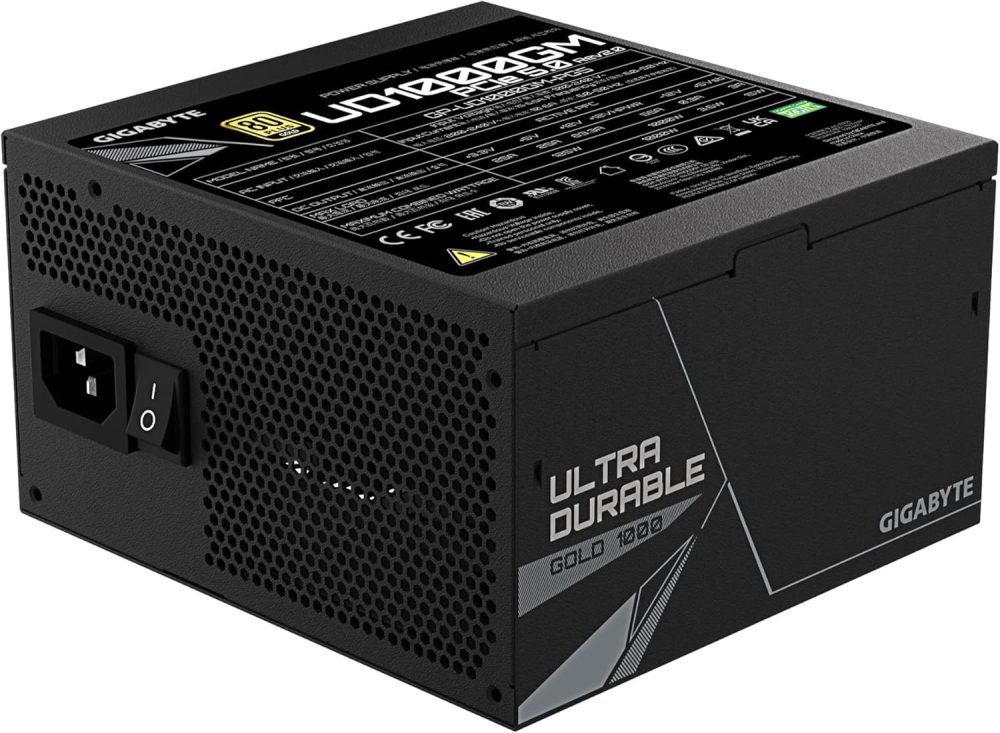 GIGABYTE GP-UD1000GM PG5 Rev2.0 - PCIe5.0 Ready - ATX3.0-1000W 80 Plus Gold Certified - Fully Modular Power Supply - Image 2