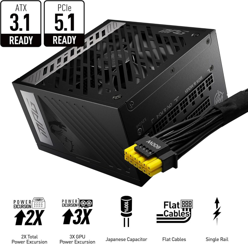 Fully Modular Compact Gaming 850W Power Supply