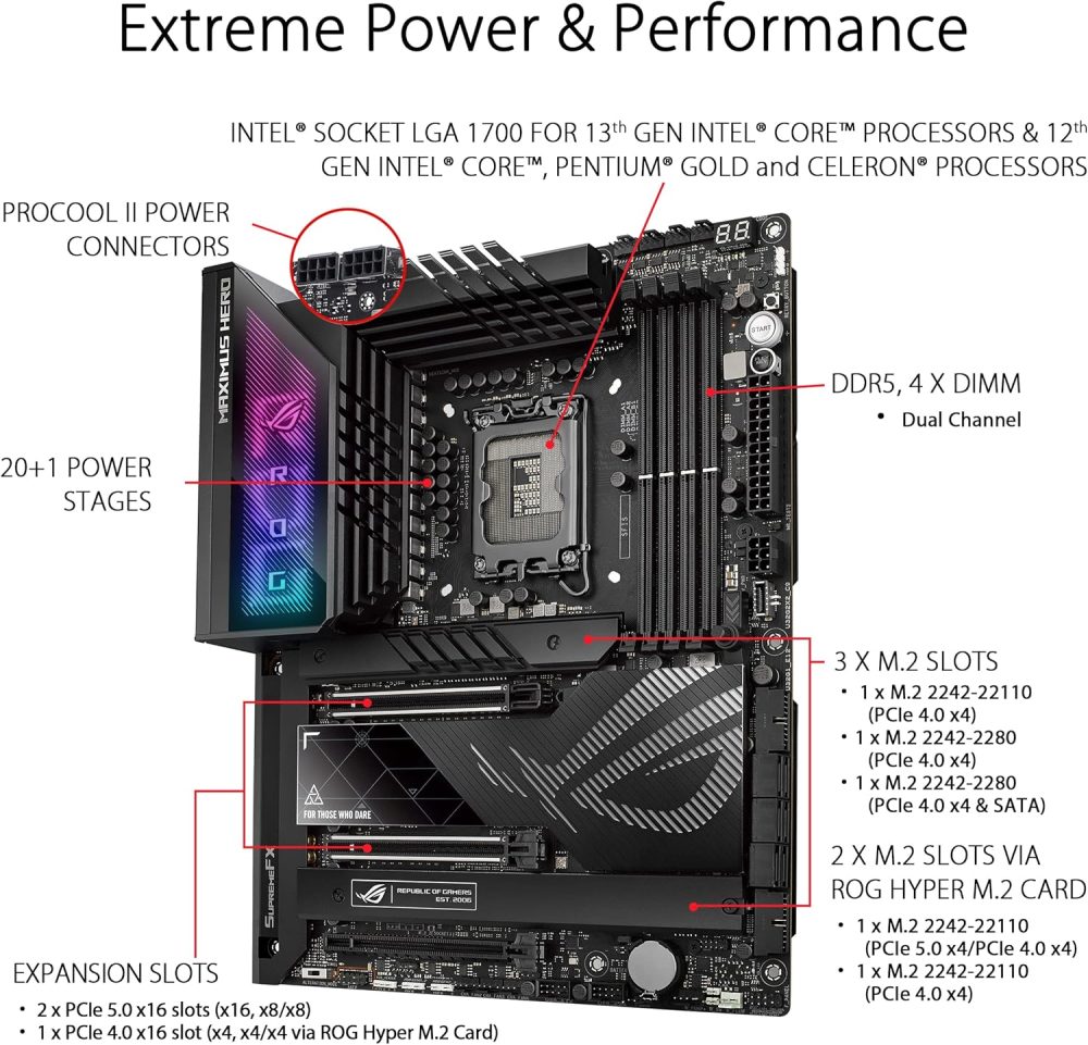 ASUS ROG MAXIMUS Z790 HERO Intel Z790 LGA 1700 ATX - Image 2