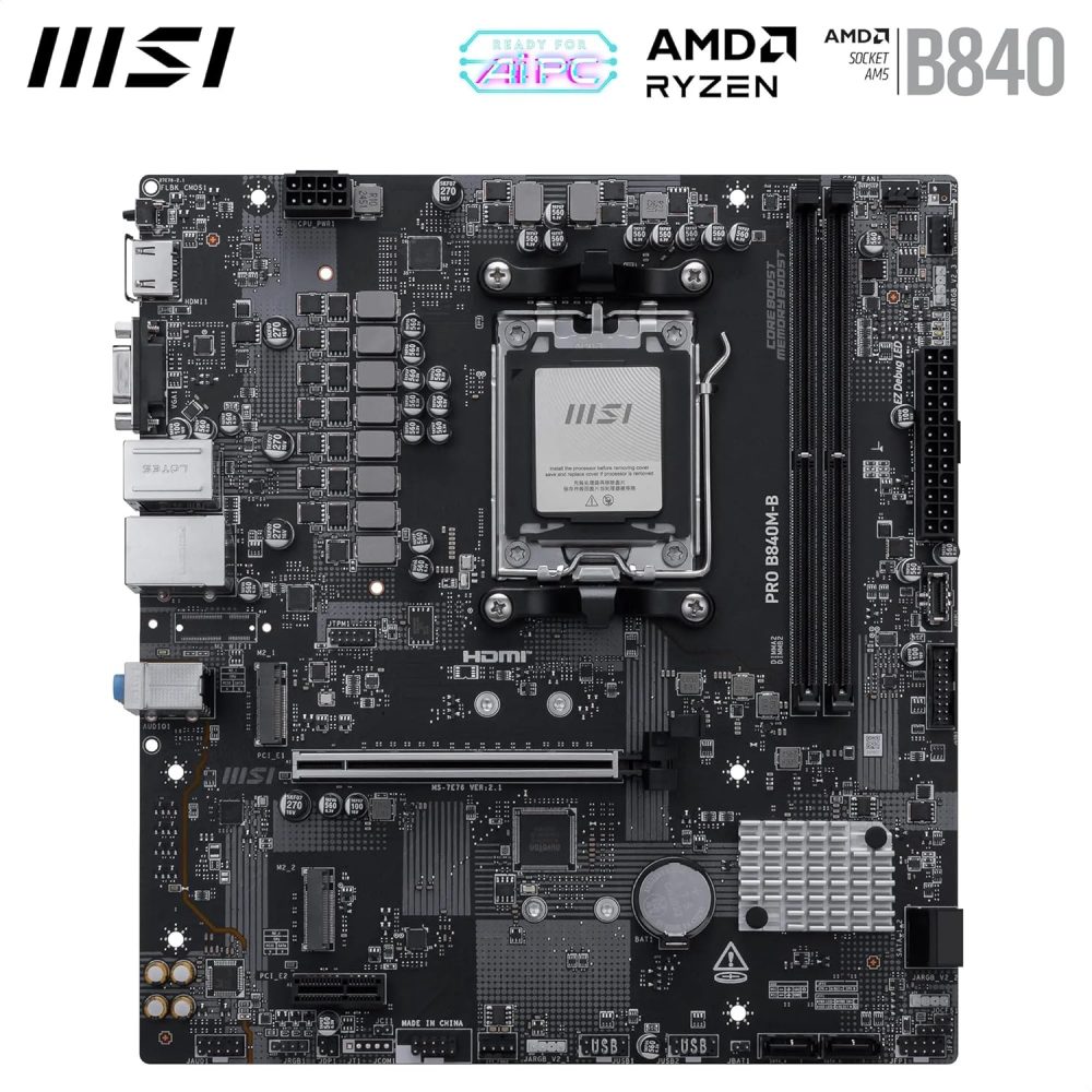 mATX - Supports AMD Ryzen 9000/8000 / 7000 Processors