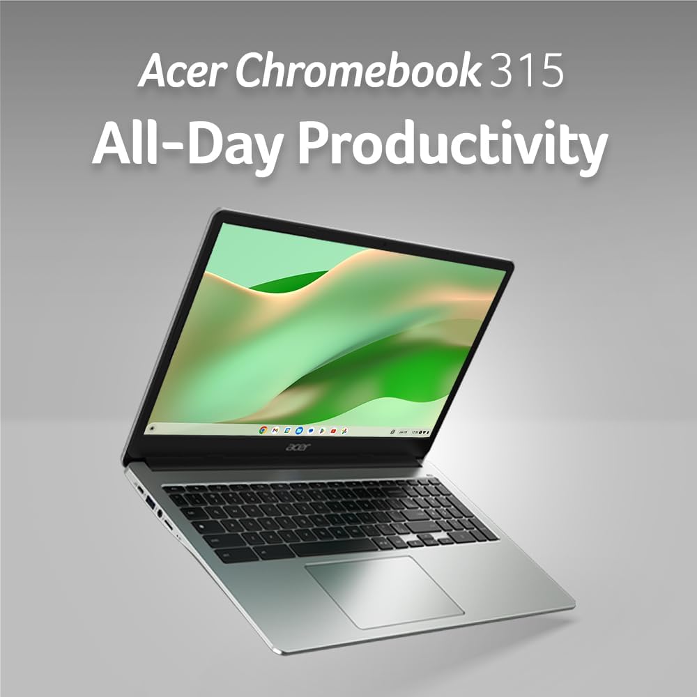acer Chromebook 315 Laptop | Intel Celeron N4500 | 15.6" Full HD IPS Display | Intel UHD Graphics | 4GB LPDDR4X | 64GB eMMC | Intel Wi-Fi 6 | DTS Audio | USB Type-C | Chrome OS | CB315-4H-C8XU - Image 2