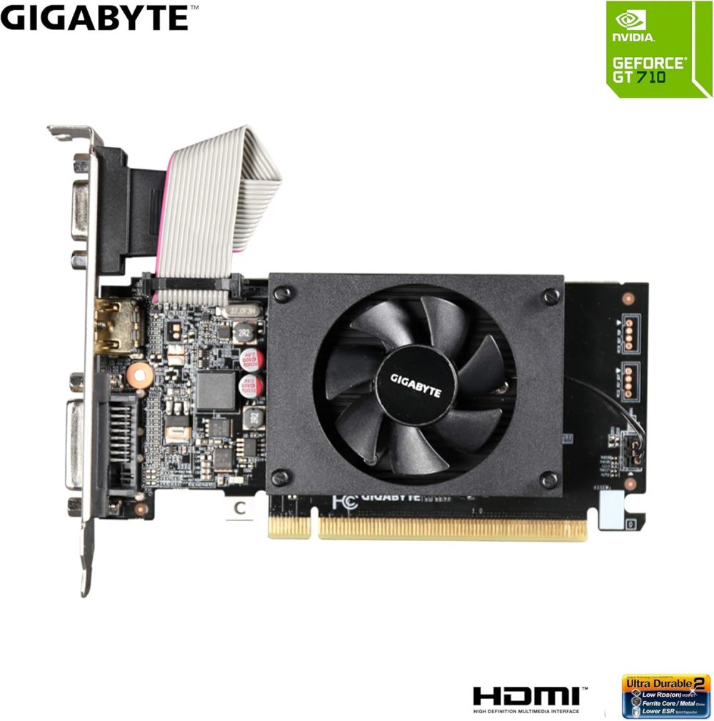 GIGABYTE 2GB RAM DDR3 SDRAM Video Graphics Cards GV-N710D3-2GL REV2.0 for Desktop - Image 2