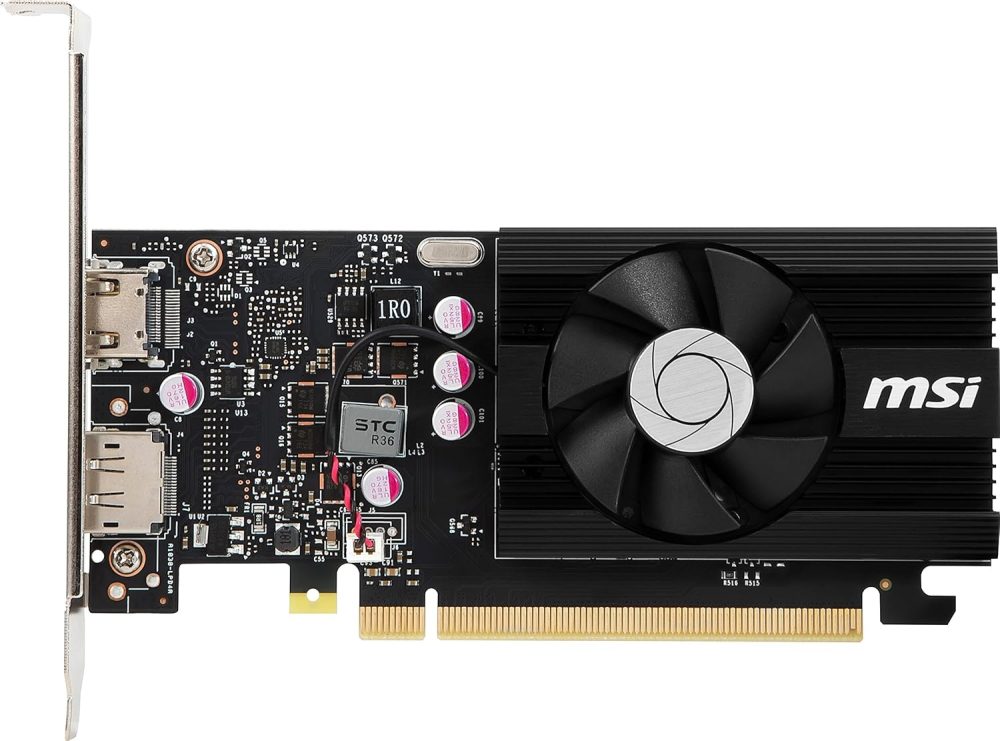 msi Gaming GeForce GT 1030 4GB DDR4 64-bit HDCP Support DirectX 12 DP/HDMI Single Fan OC Graphics Card (GT 1030 4GD4 LP OC) - Image 2