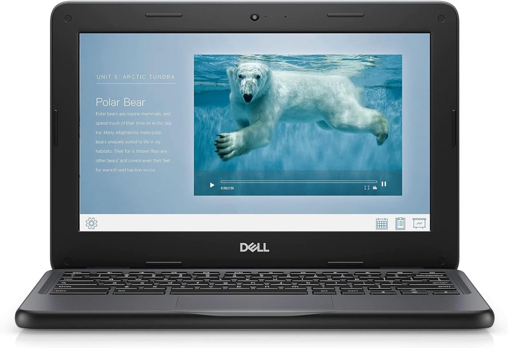 Dell Chromebook 11 3100 11.6" Chromebook - 1366 x 768 - Celeron N4020-4 GB RAM - 16 GB Flash Memory - Chrome OS - Intel HD Graphics - English (US) Keyboard - Bluetooth (Renewed) - Image 2