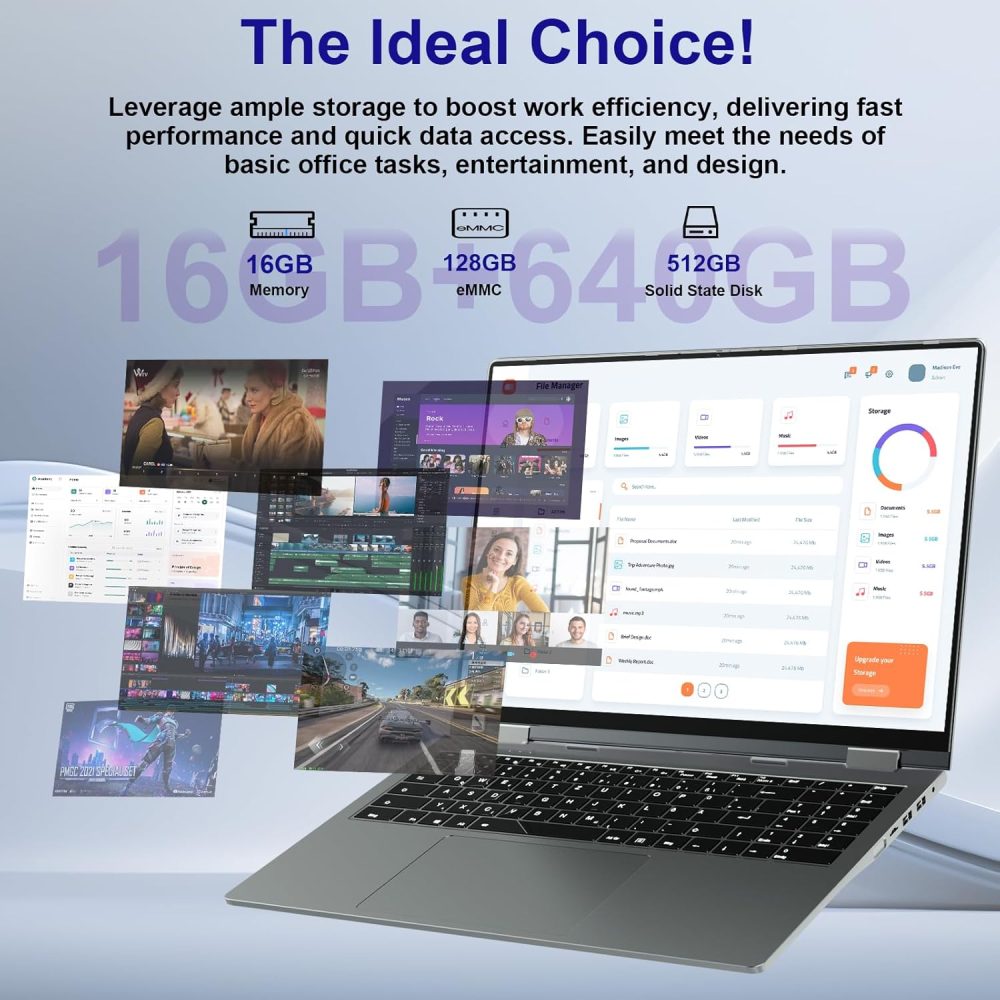 Laptop Computer with Quad Core N95 Processor (Up to 3.4GHz)