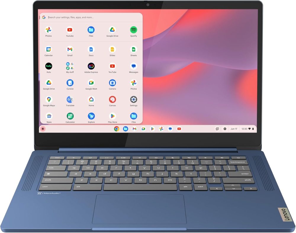 Lenovo IdeaPad Slim 3 Chromebook - 2024 - Lightweight Laptop - Waves MaxxAudio® Speakers - 14" HD Display - 720p Camera - 4GB Memory - 64GB Storage - MediaTek Kompanio 520 - Abyss Blue - Image 2