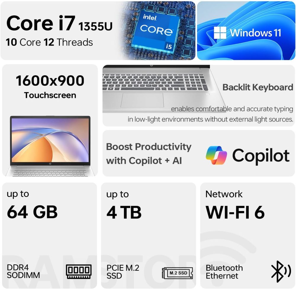 17.3" HD+ Touchscreen