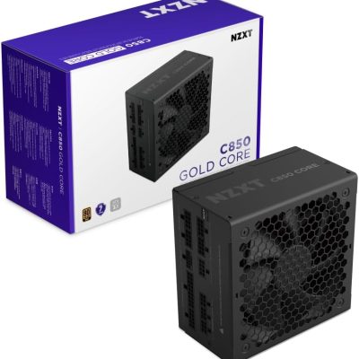 NZXT C850 Gold Core - 850W ATX 3.1 Power Supply - 80 Plus Gold - Cybenetics Platinum - Fully Modular - PCIe 5.1 600W 12V-2x6 - Zero RPM Fan - 105°C Capacitors - Black