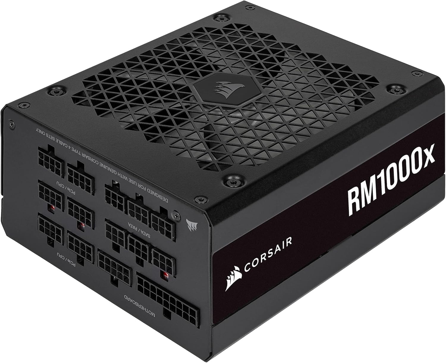 CORSAIR RM1000x Fully Modular ATX Power Supply - 80 Plus Gold - Low-Noise Fan - Zero RPM - Black (Renewed)