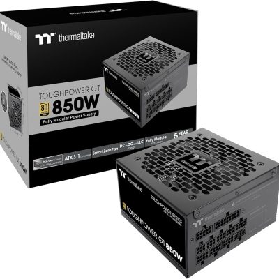 Thermaltake Toughpower GT 850W ATX 3.1 Standard Power Supply; 80 Plus Gold Efficiency; Smart Zero Fan; Native 450W PCIe 5.1 Connector; PS-TPT-0850FNFAGU-3; 5 Year Warranty