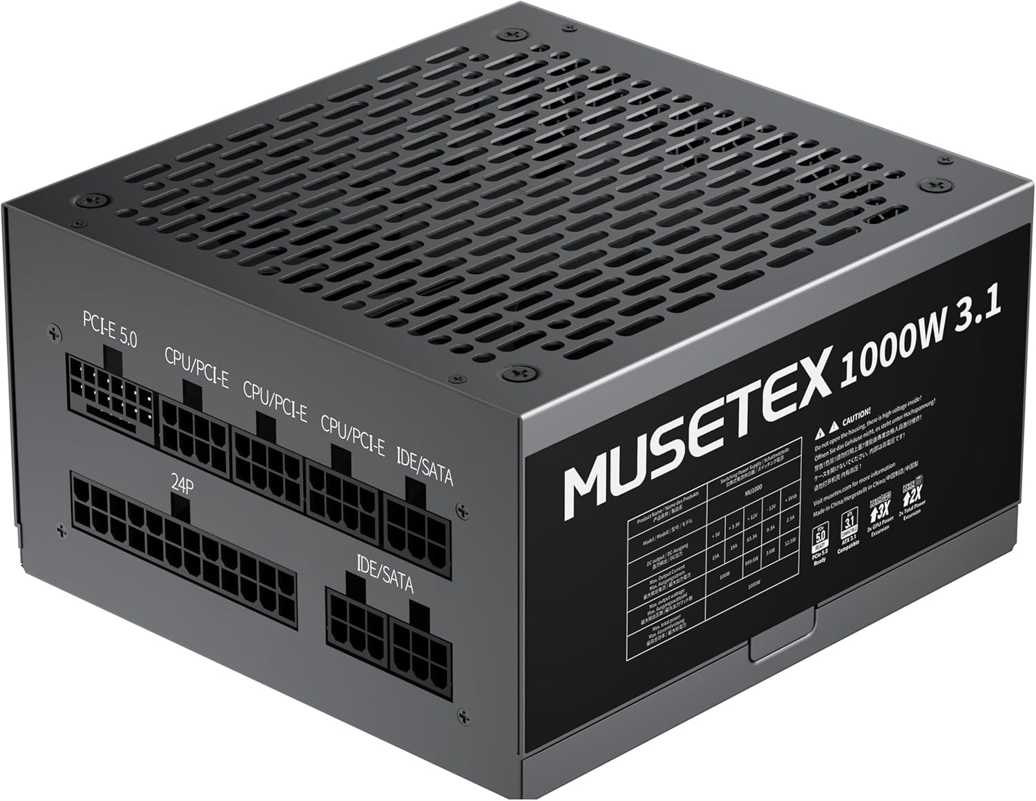 MUSETEX PC Power Supply 1000W
