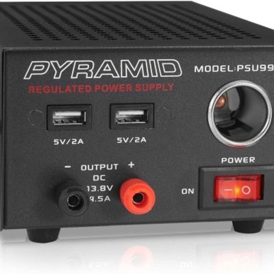 Universal Compact Bench Power Supply - 7 Amp Regulated Home Lab Benchtop AC-Dc Converter Power Supply for CB Radio