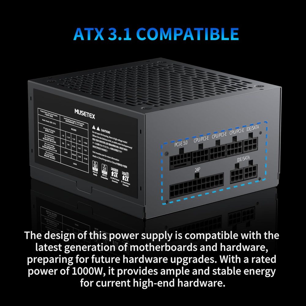 ATX 3.1 & PCIE 5.0 Gaming Power Supply