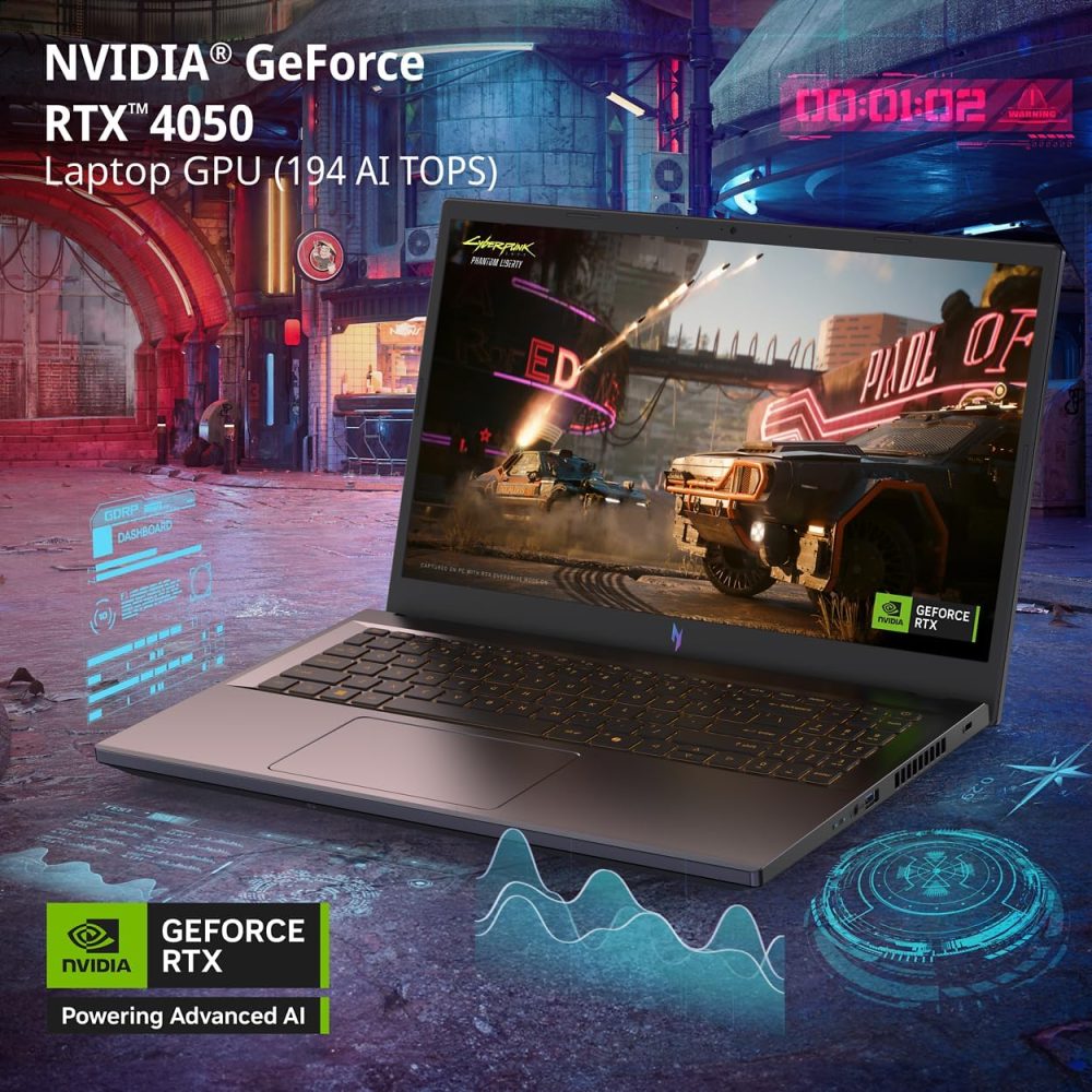 acer Nitro V Gaming Laptop | Intel Core i7-13620H Processor | NVIDIA GeForce RTX 4050 Laptop GPU | 15.6" FHD IPS 165Hz Display | 16GB DDR5 | 1TB Gen 4 SSD | Wi-Fi 6 | Backlit KB | ANV15-52-76NK - Image 3