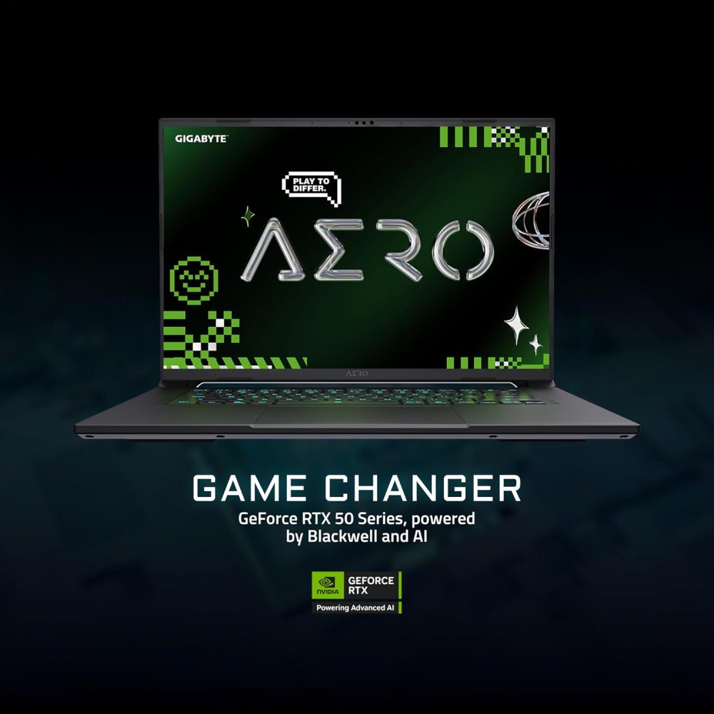 GIGABYTE AERO X16; Copilot+ PC - 165Hz 2560x1600 WQXGA - NVIDIA GeForce RTX 5070 - AMD Ryzen AI 9 HX 370-1TB SSD with 32GB DDR5 RAM - Windows 11 Home - Space Gray AERO X16 2WHA3USC64AH - Image 3