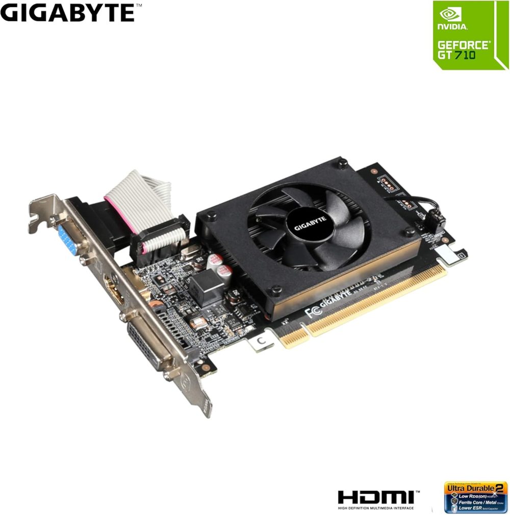 GIGABYTE 2GB RAM DDR3 SDRAM Video Graphics Cards GV-N710D3-2GL REV2.0 for Desktop - Image 3