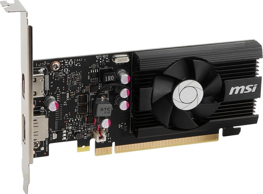 msi Gaming GeForce GT 1030 4GB DDR4 64-bit HDCP Support DirectX 12 DP/HDMI Single Fan OC Graphics Card (GT 1030 4GD4 LP OC) - Image 3