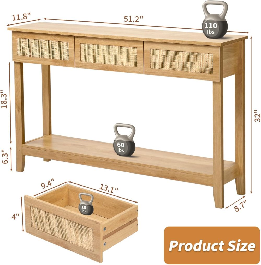 w/3 Drawers & Storage Shelf