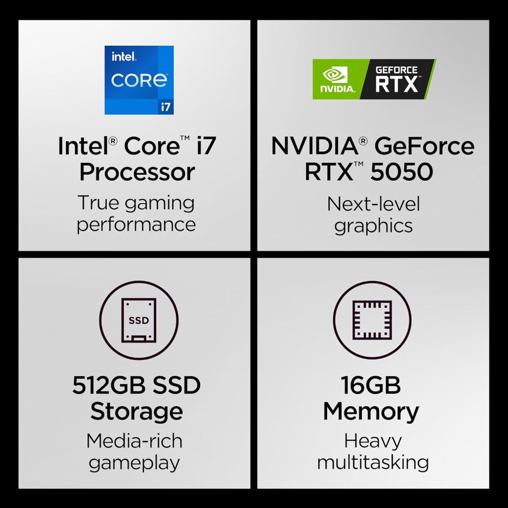 Lenovo Legion 5i – AI-Powered Gaming Laptop - Intel® Core™ i7-13650HX - 15" 2K WUXGA IPS Display – 4.9GHz – NVIDIA® GeForce RTX™ 5050 – 16GB Memory – 512GB Storage – Eclipse Black - Image 3