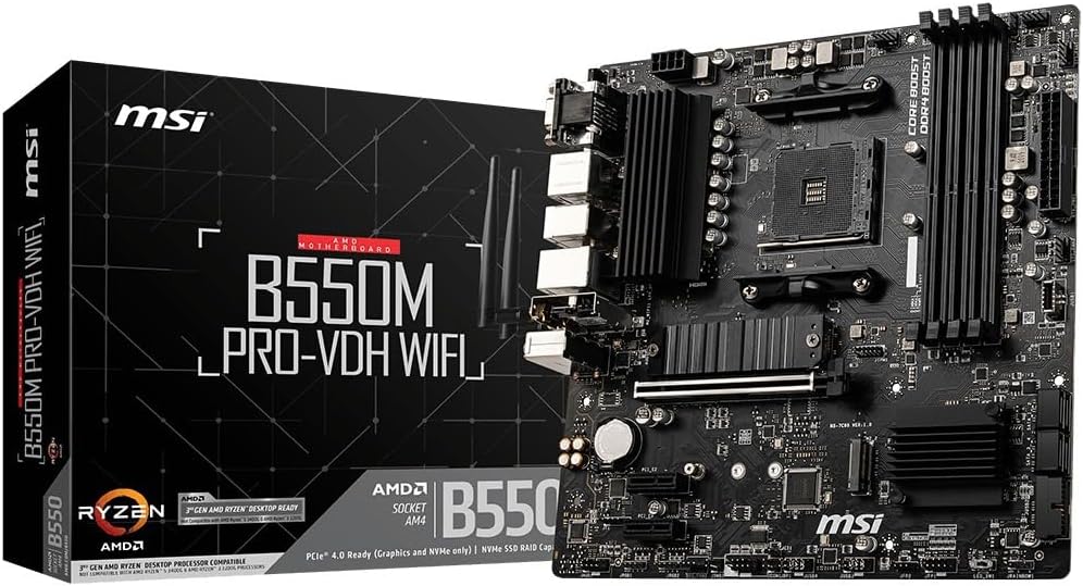 MSI B550M PRO-VDH WiFi ProSeries Motherboard (AMD Ryzen 5000
