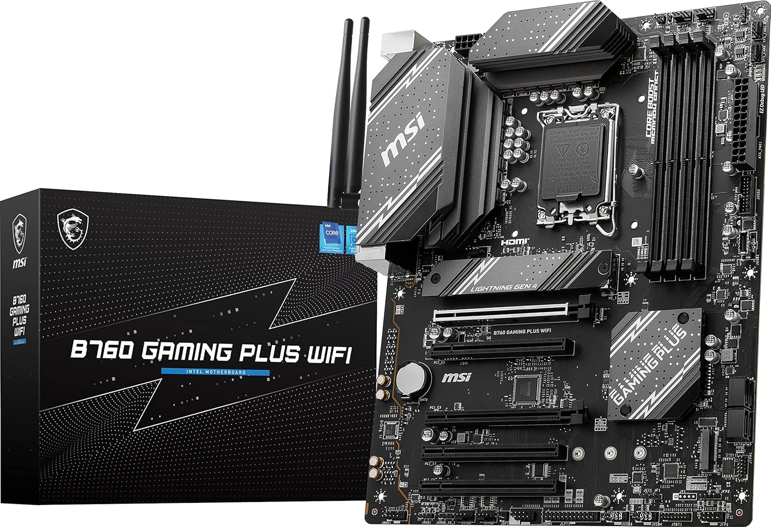 MSI B760 Gaming Plus WiFi Gaming Motherboard (Supports 12th/13th/14th Gen Intel Processors