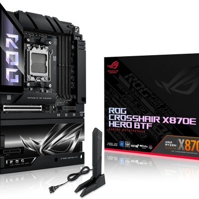 ROG Crosshair X870E Hero BTF AMD ATX Board with Hidden-Connector Design & high-Power GPU Slot for Clean Cable Management