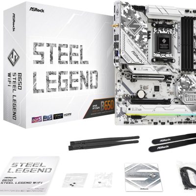 ASRock B650 Steel Legend WiFi 6E AMD Socket AM5 Ryzen 9000 8000 and 7000 Series SATA3 M.2 DDR5 7200+(OC) 256GB SATA3 6.0 Gb/s ATX Motherboard BIOS Flashback