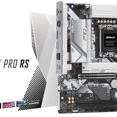 ASRock B760M Pro RS Motherboard DDR5 7200MHz HDMI DisplayPort eDP PCIe Gen5 (Graphics) 14th 13th 12th Gen Intel Core Processors LGA1700 192GB