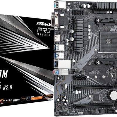 ASROCK B450M PRO4 R2.0 Socket AM4/ AMD B450/ DDR4/ SATA3&USB3.2/ M.2/ Micro ATX Motherboard