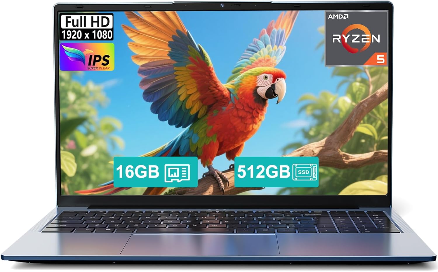 15.6-Laptop AMD Ryzen 5 (Up to 3.7GHz)