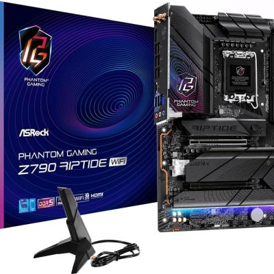 ASRock Z790 Riptide WiFi LGA1700 ATX Motherboard | Supports 14th/13th/12th Gen Intel | DDR5 8000+ (OC) | PCIe 5.0 | WiFi 7 | 8 SATA | 16+1+1 Power Phase | Killer 2.5G LAN