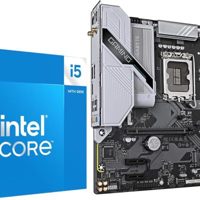 MICRO CENTER CPU Motherboard Combo - Core i5-14400 10cores Desktop Processor with GIGABYTE B760M Gaming Plus WiFi DDR4 LGA1700 Motherboard