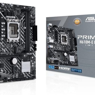Asus Prime H610M-E D4-CSM Desktop Motherboard - Intel H610 Chipset - Socket LGA-1700 - Pentium Gold