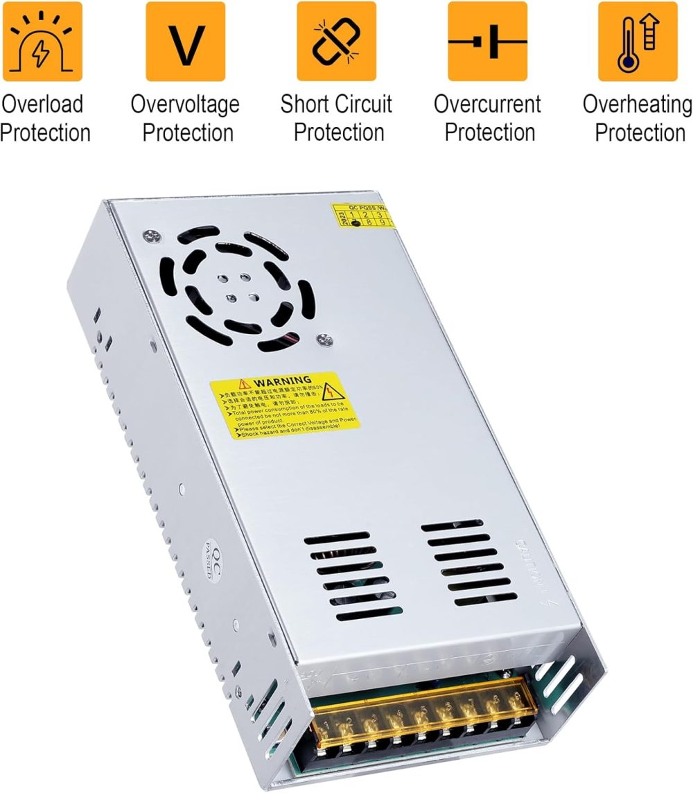 12V 50A 600W DC Switching Power supply Adapter PSU AC-DC 12Volt Industrial Transformer Converter 0-40/25amps LED drive Light Lamp Meter Electric Printer Semiconductor Motor Pump Fan Cool SMPS 110V/220 - Image 4