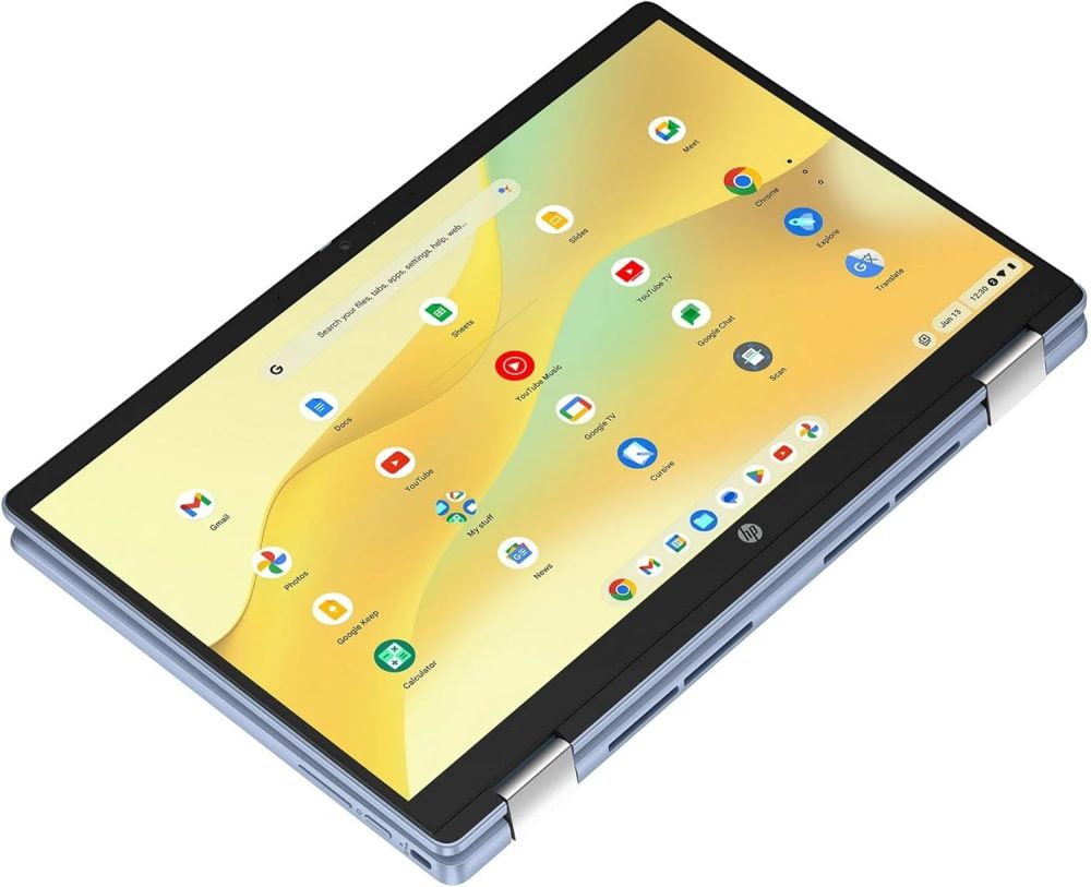 HP Convertible 2-in-1 Chromebook in Blue 14" Touch FHD Intel 4-Core up to 3.40GHz 4GB Ram 64GB Storage 4K Graphics Super-Fast WiFi Chrome OS (14b - Renewed) - Image 4