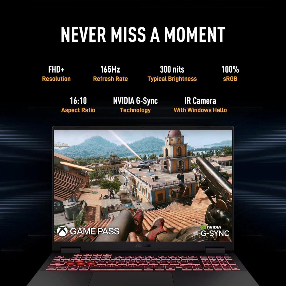 ASUS TUF Gaming A16 Gaming Laptop | 16" WUXGA IPS 165Hz | AMD 8-Core Ryzen 9 270 | 32GB DDR5 4TB SSD | NVIDIA GeForce RTX 5070 (798 AI Tops) | Backlit Keyboard USB 4 Win11 w/DLCA Accessory - Image 4