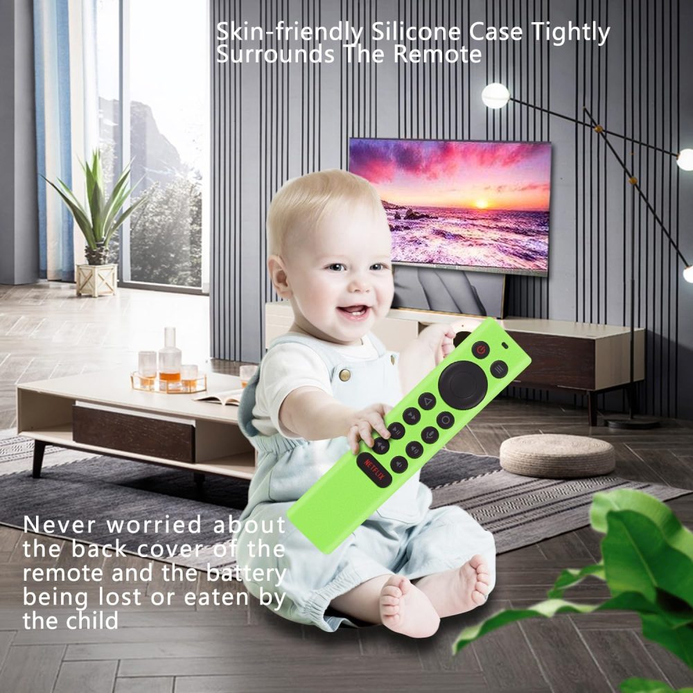 CHUNGHOP Protective Silicone Case for NVIDIA Shield TV Pro/4K HDR Remote, Anti-Lost with Glow in Dark Green - Image 4