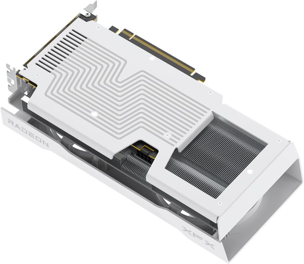 XFX Swift AMD Radeon RX 9060 XT OC White Gaming Edition with 8GB GDDR6 HDMI 2xDP, AMD RDNA 4 RX 9060XT RX-96TSW8GWQ - Image 4