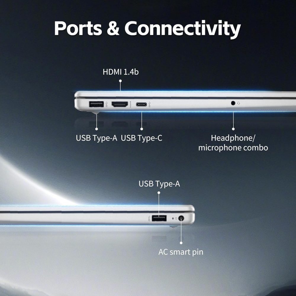HP 15.6" Business Laptop Computer with Microsoft 365 • 2025/2026 Edition • Copilot AI • Intel 4-Core N100 CPU • 1.1TB Storage (1TB OneDrive + 128GB UFS) • 8GB RAM • Windows 11 • w/o Mouse - Image 4