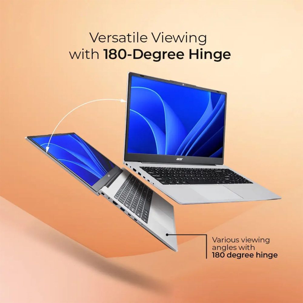 acer Aspire 3 Premium Slim Laptop Computer with Backlit Keyboard - AMD Ryzen 5 7430U CPU - 8GB RAM - 256GB SSD - 15.6" FHD Display - Fast Wi-Fi 6 - Windows 11 Pro - w/o Mouse - Image 4