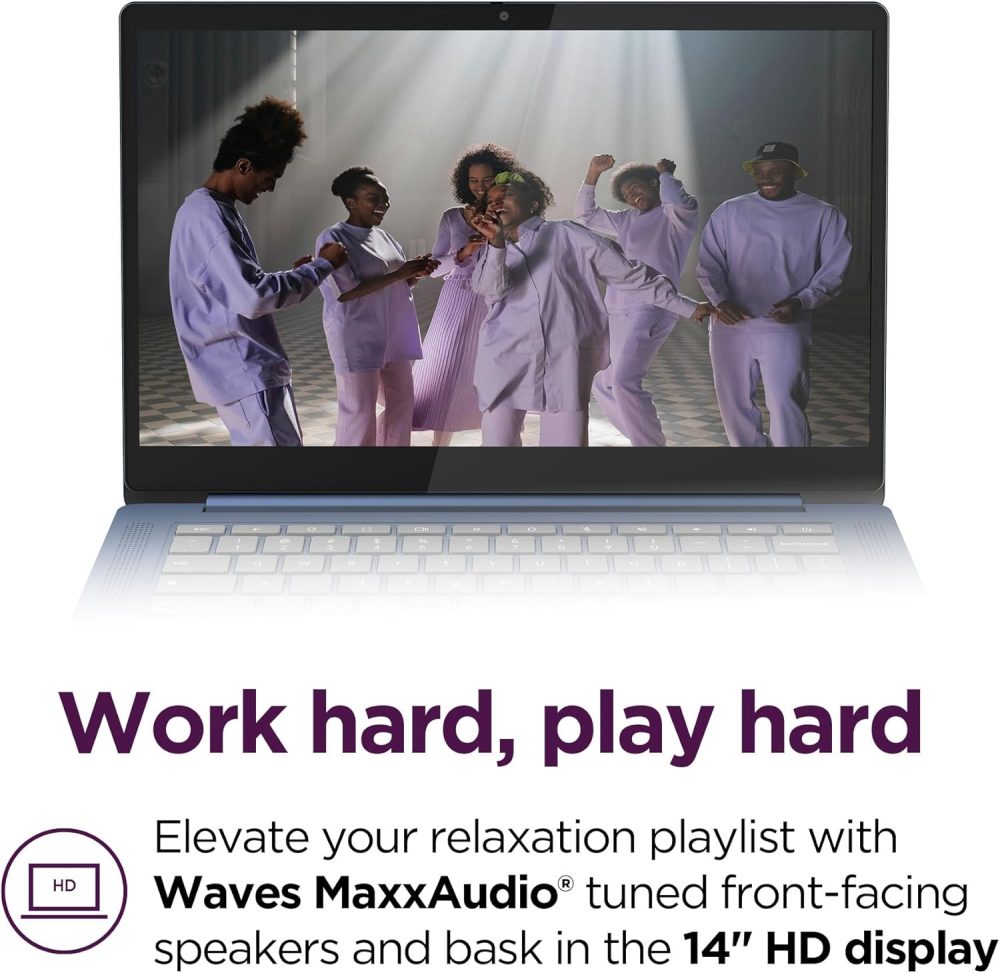Lenovo IdeaPad Slim 3 Chromebook - 2024 - Lightweight Laptop - Waves MaxxAudio® Speakers - 14" HD Display - 720p Camera - 4GB Memory - 64GB Storage - MediaTek Kompanio 520 - Abyss Blue - Image 4