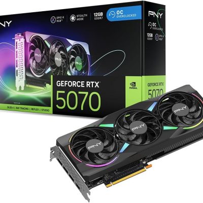 PNY NVIDIA GeForce RTX™ 5070 Epic-X™ ARGB OC Triple Fan