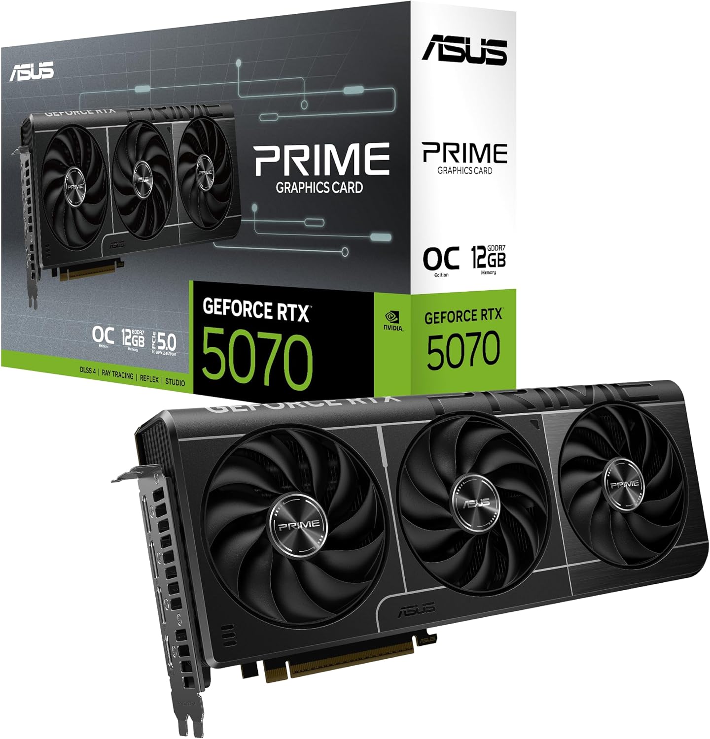 ASUS The SFF-Ready Prime GeForce RTX™ 5070 OC Edition 12GB GDDR7 Graphics Card (PCIe® 5.0