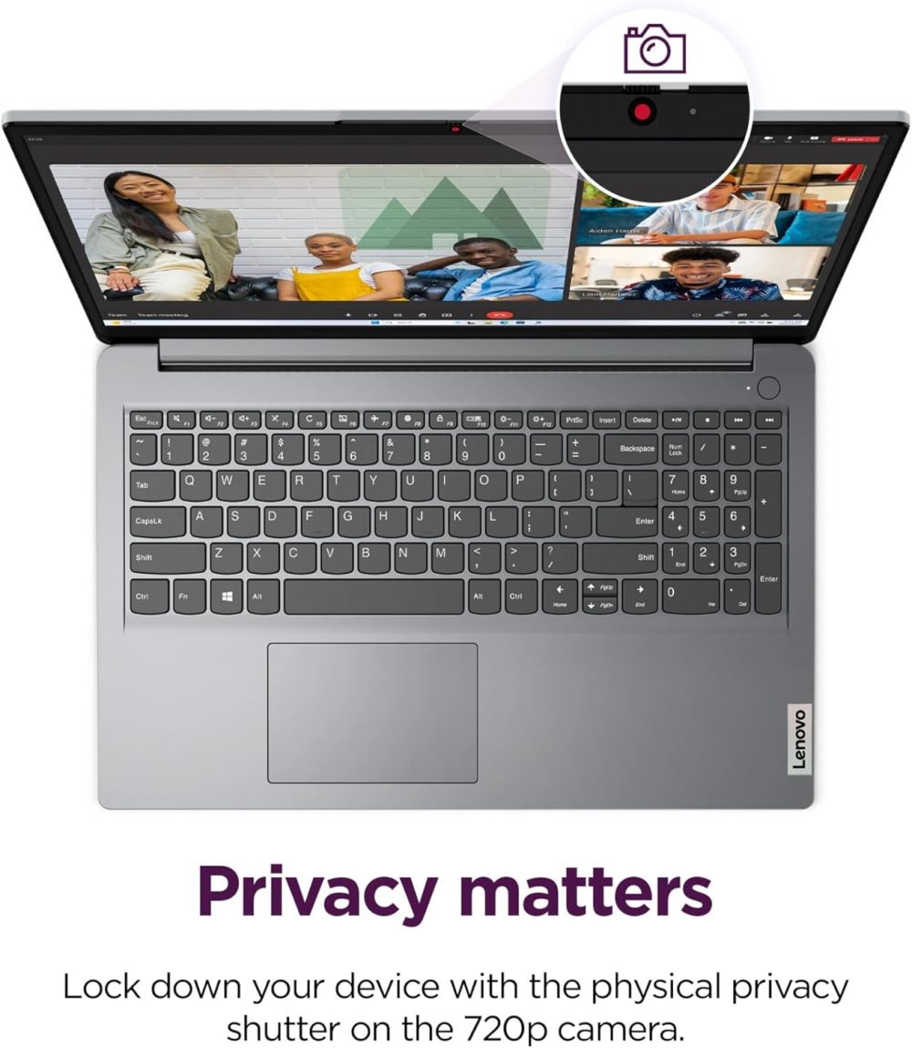 Lenovo IdeaPad 15.6" Laptop Computer - 20GB RAM - 1.2TB Storage - Intel Core | Microsoft Office 365 Included, 256GB SSD and 1TB Cloud Storage, Webcam, Windows 11 no Mouse | Essential Laptop - Image 5