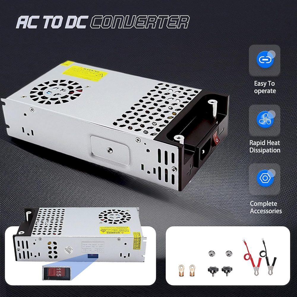 24V 50A 1200W Power Supply Switching Universal Regulated AC to DC Converter AC 110V 220V to DC 24V SMPS Transformer Driver Adapter for LED Strip Light, CCTV Camera, RV (DC24V-50A-1200W) - Image 5