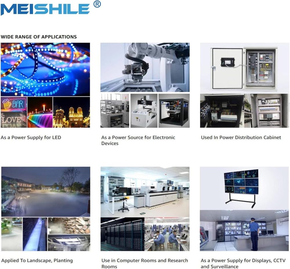 12V 50A 600W DC Switching Power supply Adapter PSU AC-DC 12Volt Industrial Transformer Converter 0-40/25amps LED drive Light Lamp Meter Electric Printer Semiconductor Motor Pump Fan Cool SMPS 110V/220 - Image 5