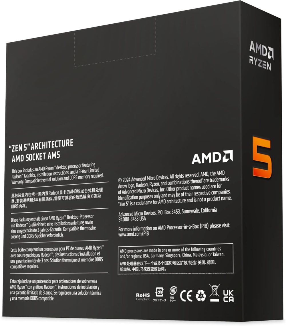 AMD Ryzen™ 5 9600X 6-Core, 12-Thread Unlocked Desktop Processor - Image 5