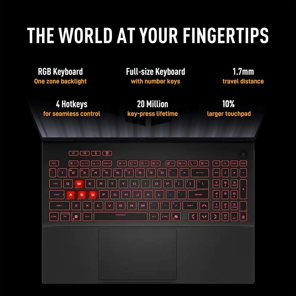 ASUS TUF Gaming A16 Gaming Laptop | 16" WUXGA IPS 165Hz | AMD 8-Core Ryzen 9 270 | 32GB DDR5 4TB SSD | NVIDIA GeForce RTX 5070 (798 AI Tops) | Backlit Keyboard USB 4 Win11 w/DLCA Accessory - Image 5